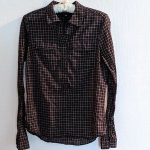 bundle sale • 3/$20 • GAP • lightweight brown plaid popover shirt
